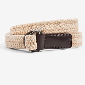 Express Camel Two Tone Woven Web Belt Size 30/32